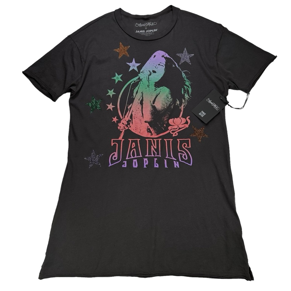 NWT Lauren Moshi X Janice Joplin T-shirt mini dress S